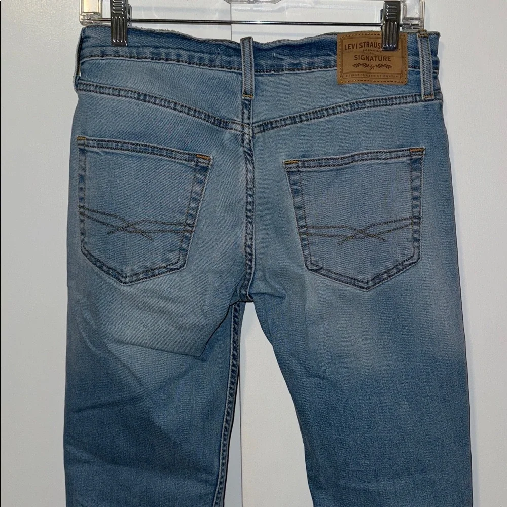 LEVI’S Signature Men’s Slim Jeans Stretch Cotton Light Wash Denim 28 x 30